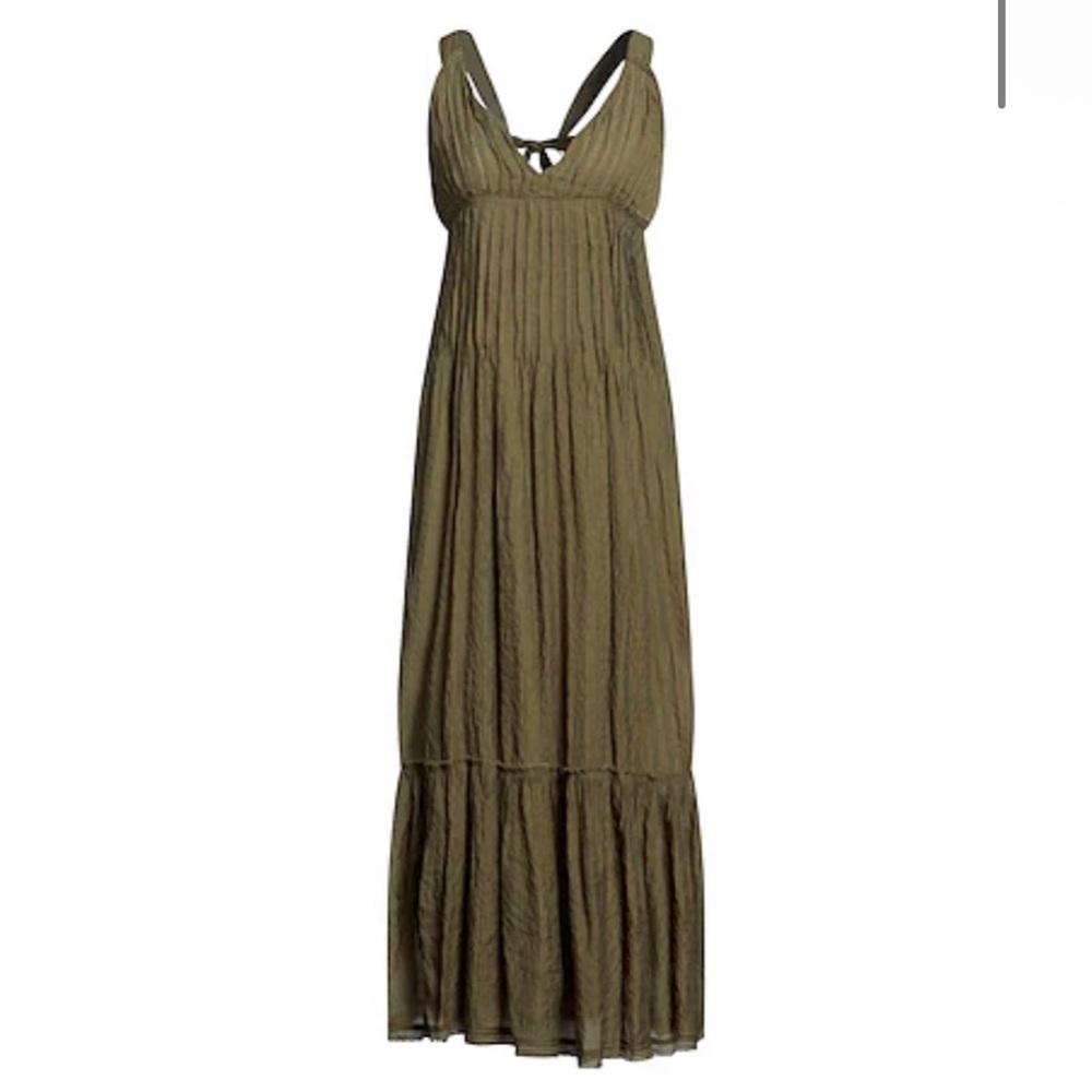 Free People Olive halter Maxi Dress